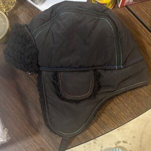Black Winter Trapper Hat